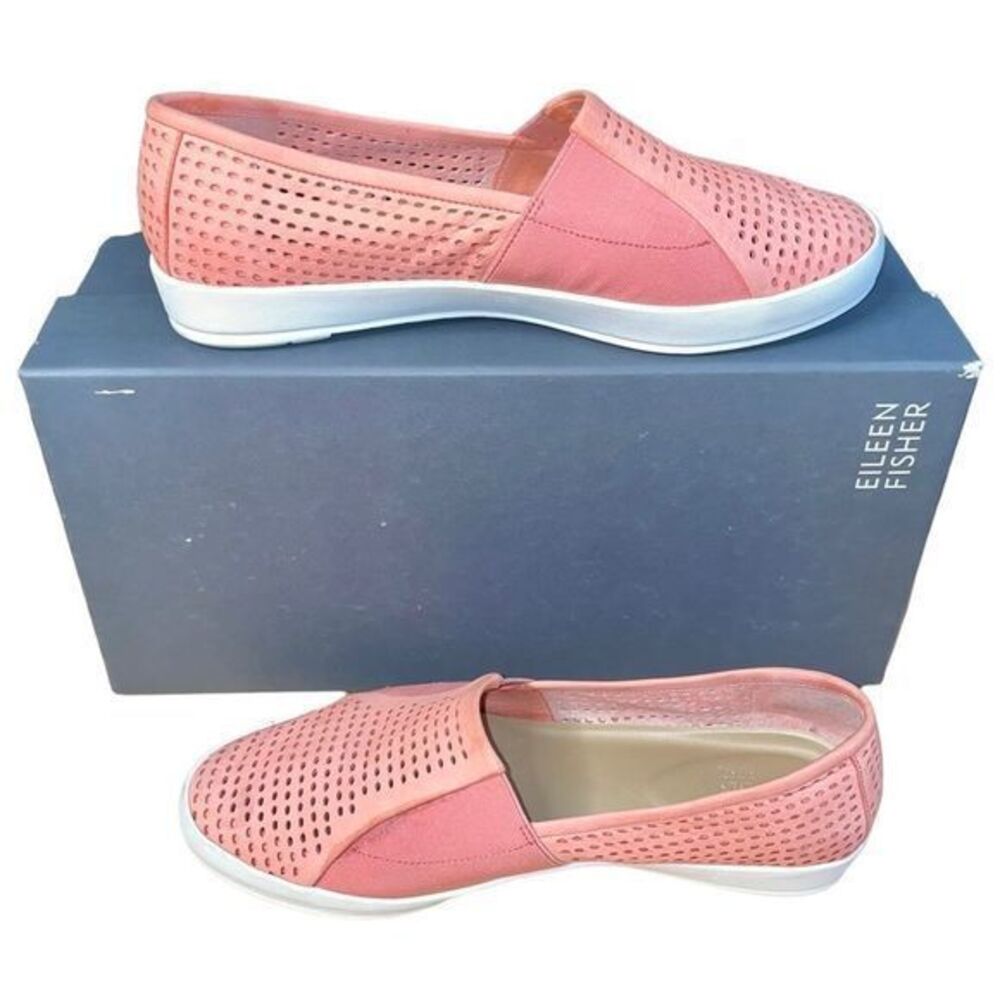 Eileen Fisher | Chase Arabesque Buffed Leather coral pink womens size 6